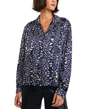 Bella Dahl Shirred Shoulder Button Down - Blue
