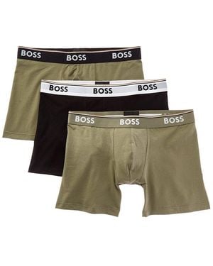 BOSS Boss Set Of 3 Power Boxer Brief - Green