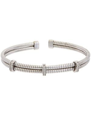 Meshmerise 18K Over 0.15 Ct. Tw. Diamond Bangle Bracelet - White