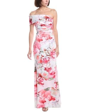 Eliza J Sleeveless Printed Maxi Dress - Pink