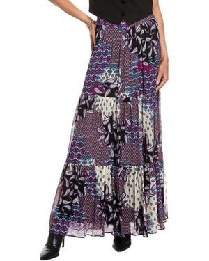 Ba&sh Silk-Blend Maxi Skirt - Purple