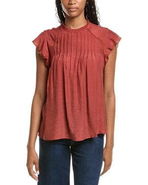 Nanette Lepore Ruffle Sleeve Blouse - Red