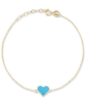 Ember Fine Jewelry 14k Enamel Heart Bracelet - White