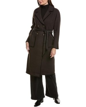NVLT Longline Eyelash Wrap Coat - Black