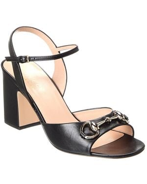 Gucci Horsebit Leather Sandal - Metallic