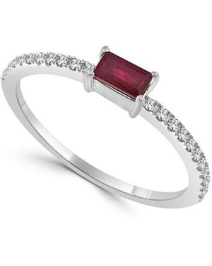 Sabrina Designs 14K 0.23 Ct. Tw. Diamond & Ruby Ring - White