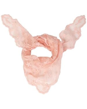 Saachi Embroidered Lace Bandana - Pink