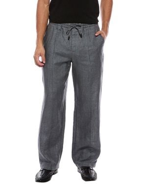 Isaia Linen Pant - Black