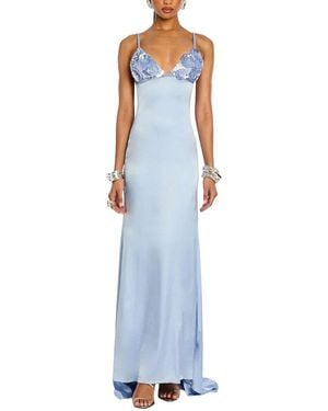retrofte Lark Embroidered Dress in Natural | Lyst