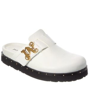 Palm Angels Studded Pa Leather Mule - White