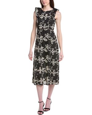 Sam Edelman Rope Embroidered Midi Dress - Black