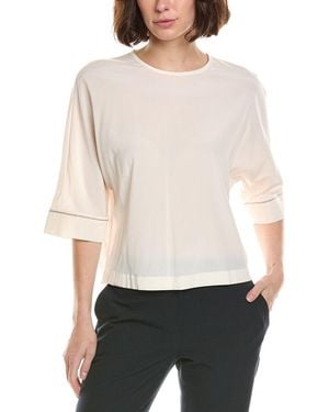 Peserico Silk-Blend Blouse - White