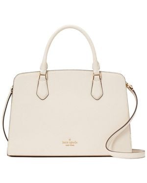Kate Spade Addie Pebbled Leather Satchel - Natural