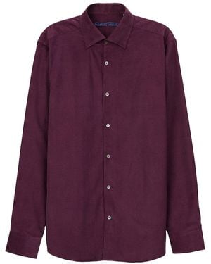 Robert Talbott Morgan Pinwale Corduroy Shirt - Purple