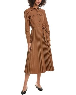 Derek Lam 10 Crosby Kenza Pleated Midi Dress - Brown
