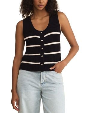 Z Supply Sycamore Stripe Linen-Blend Sweater Vest - Blue