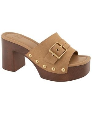 Rebecca Minkoff Jade Wood Heel Sandal - Brown
