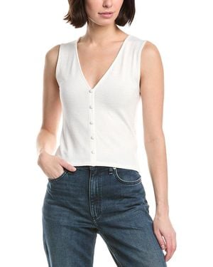 Rag & Bone The Knit Button-Up Tank - Blue