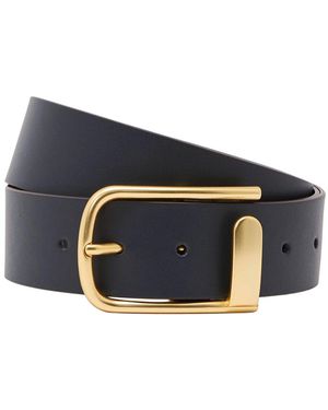 Reiss Leather Half-Keeper Belt - Blue