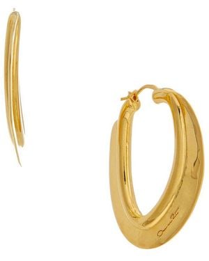 Oscar de la Renta O Disc Hoop Earrings - Metallic