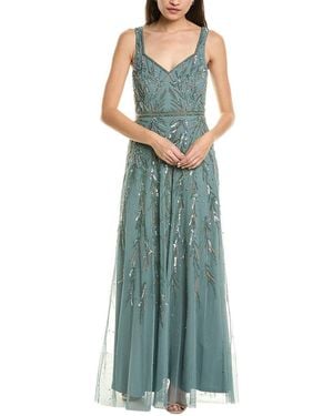 Aidan Mattox Beaded Gown - Green