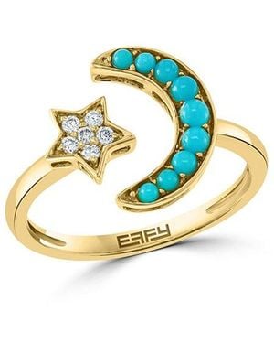 Effy Fine Jewelry 14K 0.32 Ct. Tw. Diamond & Ring - Blue