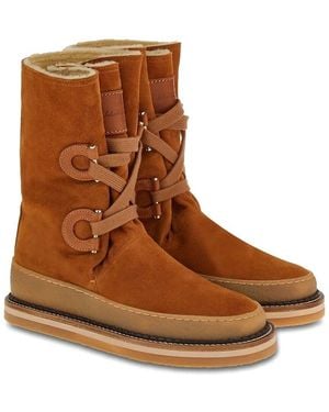 Ferragamo Leather Boot - Brown