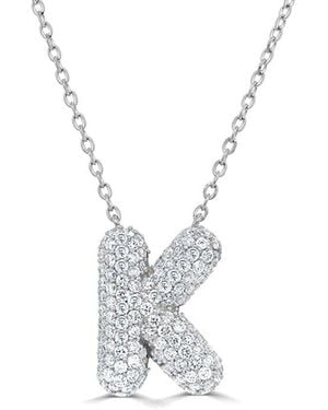 Sabrina Designs 14K 0.51 Ct. Tw. Diamond Initial Necklace - White