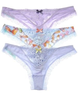 Honeydew Intimates Set Of 3 Willow Thong - Blue