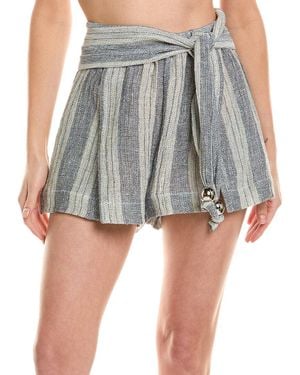 Lisa Marie Fernandez Farrah Linen-Blend Short - Grey