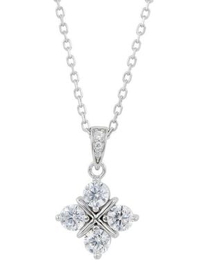 Savvy Cie Cz Pendant Necklace - White