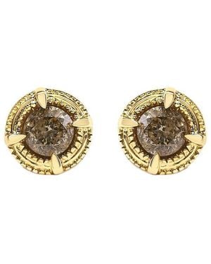 Haus of Brilliance 14K Over 0.50 Ct. Tw. Diamond Stud Earrings - Metallic