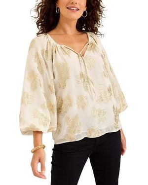 Tommy Bahama Shimmering Shores Peasant Top - Natural