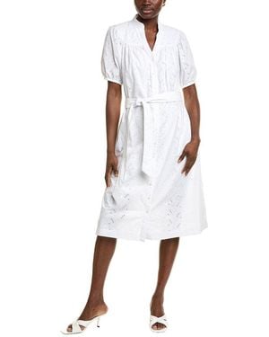 Brooks Brothers Eyelet Shirtdress - White