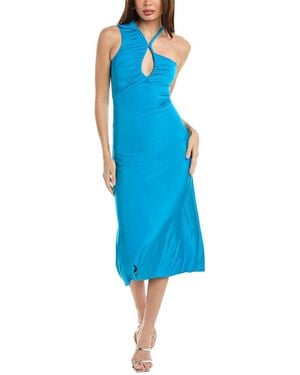 Et Ochs Phebe One-shoulder Cutout Stretch-jersey Midi Dress - Blue