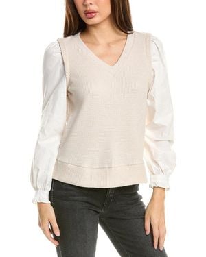 Design History Chunky Thermal Combo Top - White