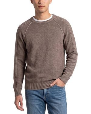 RAFFI Reverse Wool & Cashmere-Blend Crewneck Jumper - Grey