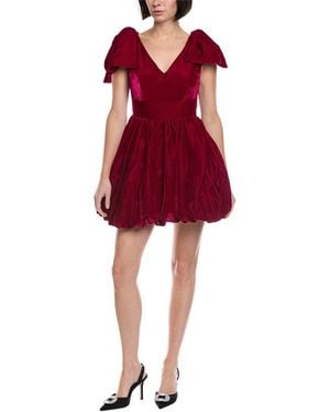 Fate Velvet Cocktail Dress - Red