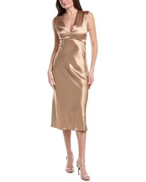 Max Mara Glitza Midi Dress - Natural