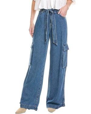 7 For All Mankind Cargo Palazzo Dream On Jean - Blue