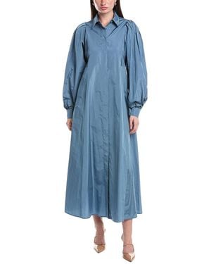 Max Mara Pucci Silk-Blend Maxi Dress - Blue