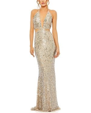 Mac Duggal Column Gown - White