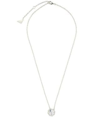 Sterling Forever Rose Petal Pendant Necklace - White