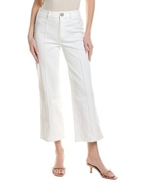 Cece Wide-Leg Floral Jean - White