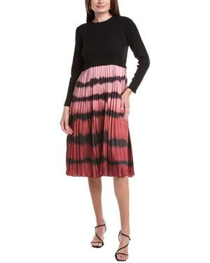 Nanette Lepore Pleated Midi Dress - Red