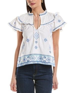 Sail To Sable Embroidered Top - White