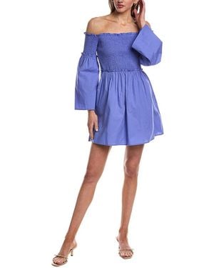 French Connection Baby Doll Mini Dress - Blue