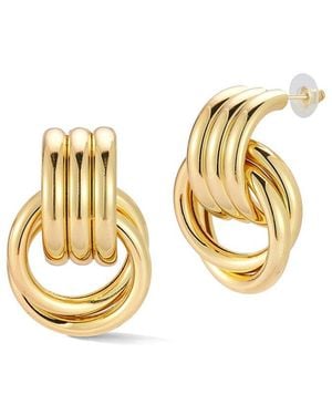 Glaze Jewelry Plated Knot Earrings - Metallic