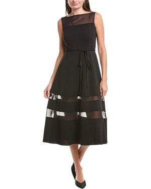 Maison Tara Scuba Crepe Maxi Dress - Black