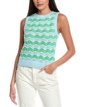 Isla Chloe Wave Stripe Vest - Blue
